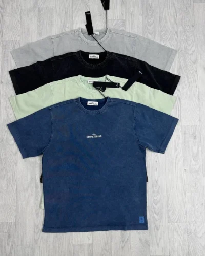 Stone Island Garment-Dyed Cotton T-Shirt Set AAA Quality