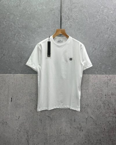 Stone Island Garment-Dyed Logo Replica T-Shirt for Men