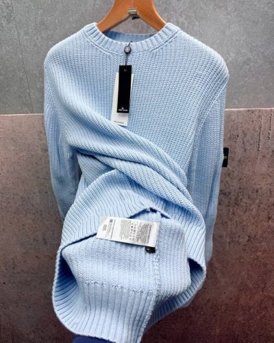 Stone Island Knit Compass Embossed Crewneck Jumper AAA Quality