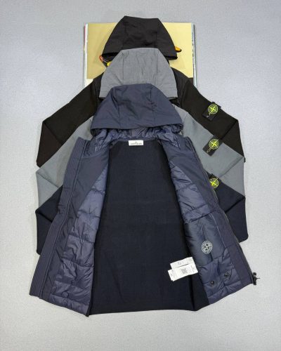 Stone Island Logo-Appliquéd Crinkle Nylon 1:1 Mirror Quality Jacket