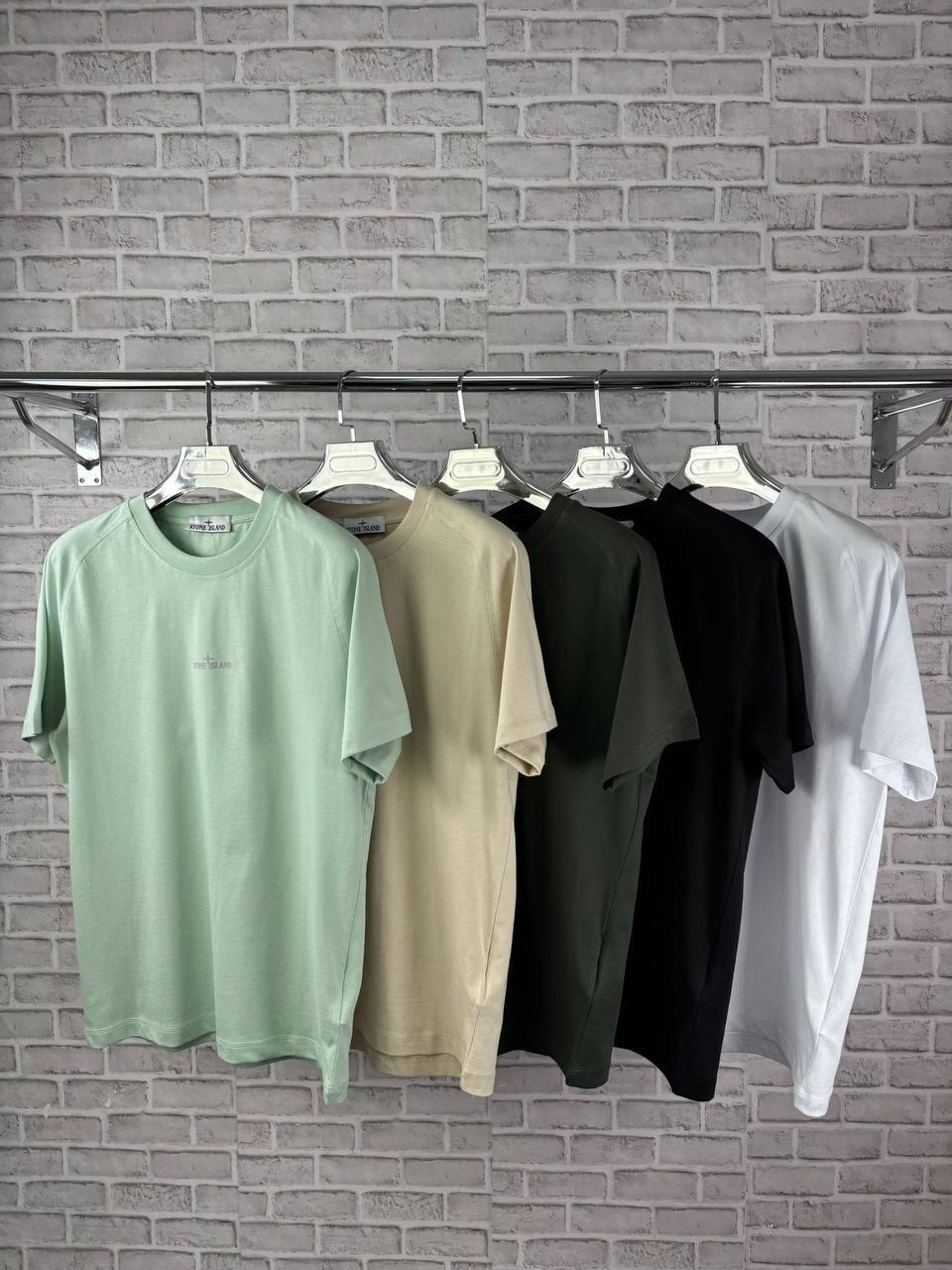 Stone Island Logo-Embroidered Cotton AAA Quality T-Shirt