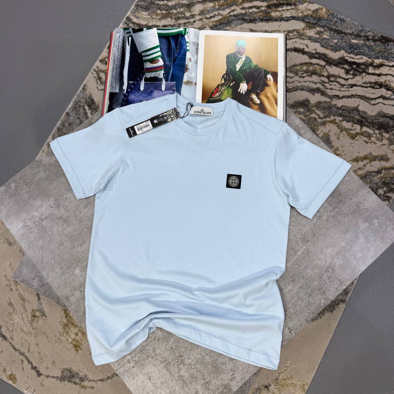 Stone Island Logo-Patch Crew-Neck T-Shirt for Men First Copy – Multiple Colours - Image 10