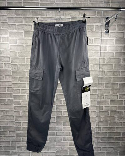 Stone Island Men’s Black Tapered AAA Quality Cargo Pants1
