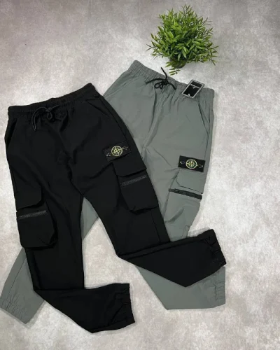 Stone Island Men's Compass Badge 1:1 Quality Cargo Pants