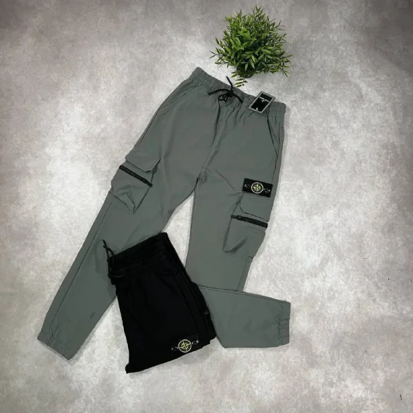 Stone Island Men's Compass Badge 1:1 Quality Cargo Pants