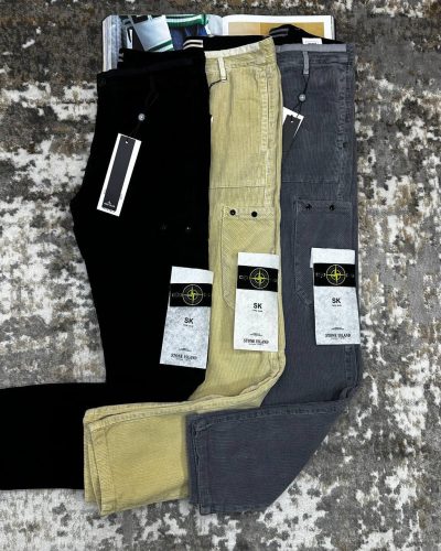 Stone Island Men's Corduroy Cargo AAA Quality Pants