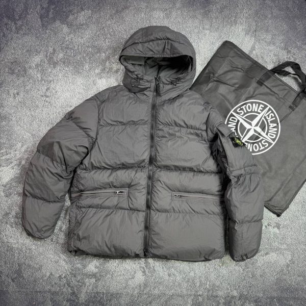 Stone Island Men's Crinkle Hooded Down Reps AAA Quality Jacket 2 Stone Island Men's Crinkle Hooded Down Reps AAA Quality Jacket 2