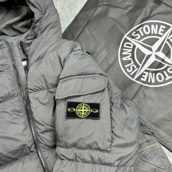 Stone Island Men's Crinkle Hooded Down Reps AAA Quality Jacket 3 Stone Island Men's Crinkle Hooded Down Reps AAA Quality Jacket 3