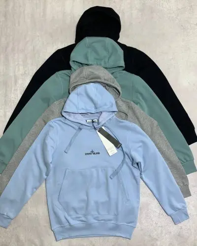 Stone Island Men's Front Embroidered Logo AAA Quality Hoodie Color