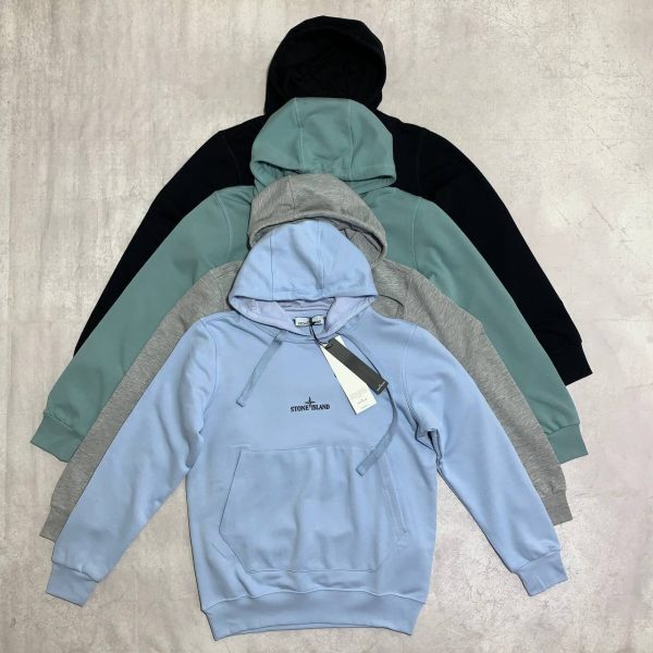 Stone Island Men's Front Embroidered Logo AAA Quality Hoodie Color