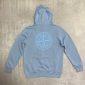 Stone Island Men's Front Embroidered Logo AAA Quality Hoodie Blue Color