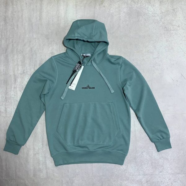 Stone Island Men's Front Embroidered Logo AAA Quality Hoodie Green Color Stone Island Men's Front Embroidered Logo AAA Quality Hoodie green Color