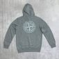 Stone Island Men's Front Embroidered Logo AAA Quality Hoodie Grey Color
