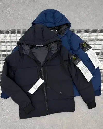 Stone Island Men's Garment-Dyed Crinkle Down Premium Quality Jacket