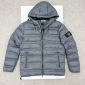 Stone Island Men's Hooded Quilted Down Puffer Premium Quality Jacket Dark grey