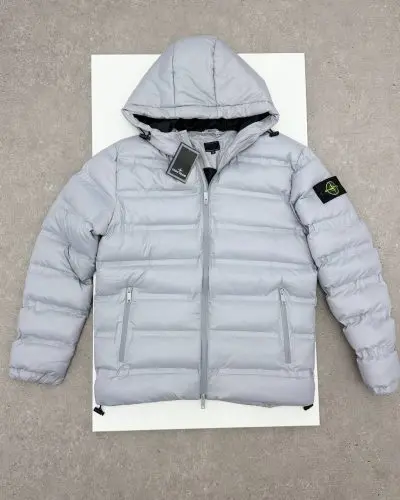 Stone Island Men's Hooded Quilted Down Puffer Premium Quality Jacket