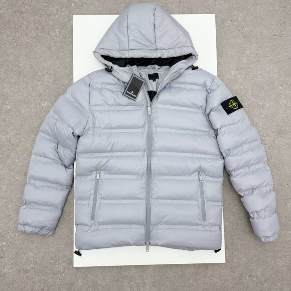 Stone Island Men's Hooded Quilted Down Puffer Premium Quality Jacket