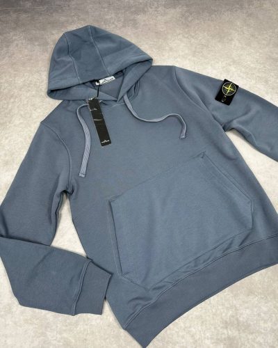 Stone Island Men’s Logo Fleece Cotton Replica Hoodie 1