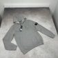 Stone Island Men's Logo Fleece Cotton Light Green Replica Hoodie