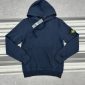 Stone Island Men's Logo Fleece Cotton Navy Blue color