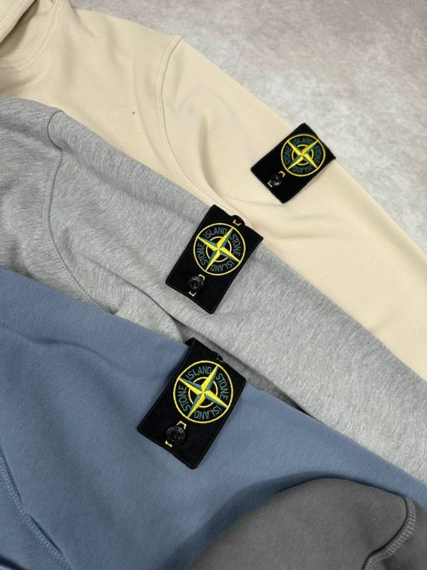 Stone Island Men's Logo Fleece Cotton Replica Hoodie99 Stone Island Men's Logo Fleece Cotton Replica Hoodie99
