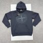 Stone Island Men's Logo Fleece Thick Cotton Graphic Pullover 1-1 Hoodie Dark Grey