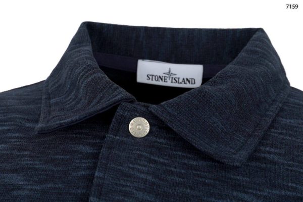 Stone Island Men's Long-Sleeve Stand-Up Collar Polo Shirt2 Stone Island Men's Long-Sleeve Stand-Up Collar Polo Shirt2