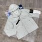 Stone Island Men's Luxury Crinkle Nylon Hooded Windbreaker Reps Premium Quality Jacket light grey