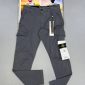 Stone Island Men's OLD-Effect Broken Cotton Twill Cargo Reps Dark grey Pants