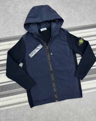 Stone Island Men's Padded Micro Twill Navy blue Color Replica Jacket