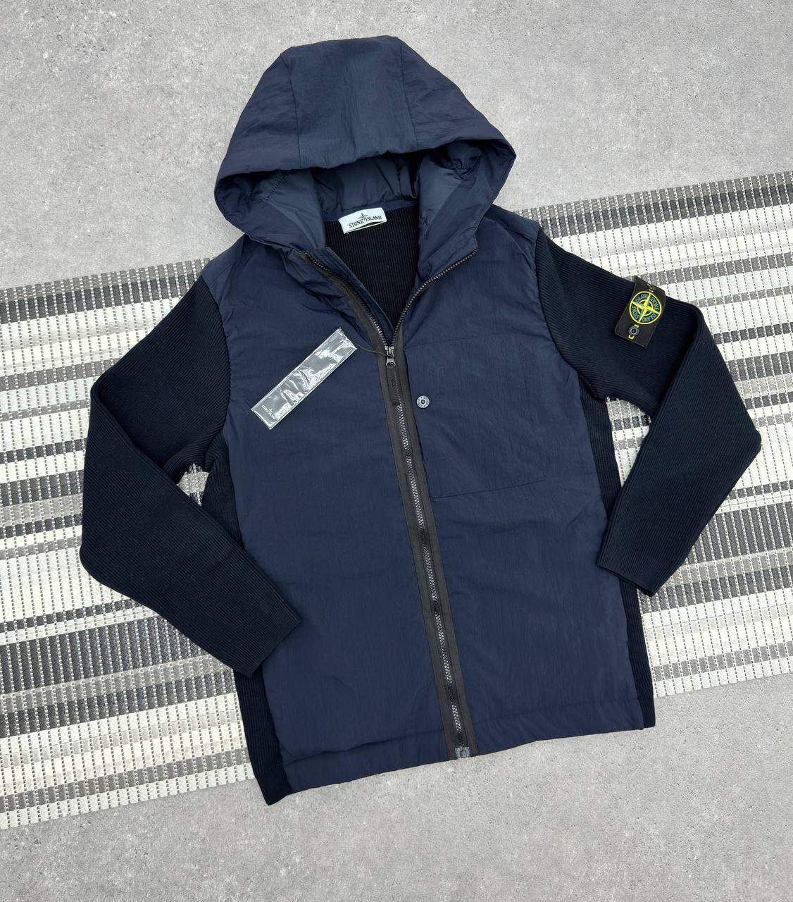 Stone Island Men's Padded Micro Twill Navy blue Color Replica Jacket