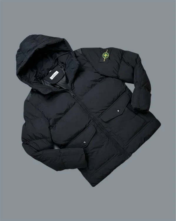 Stone Island Men's Puffer Down Reps Premium Quality Jacket Black color Stone Island Men's Puffer Down Reps Premium Quality Jacket Black color