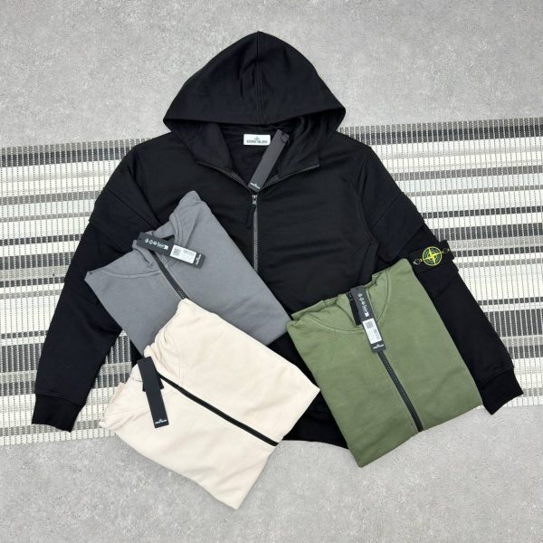 Stone Island Men's Regular-Fit Zip-Up Replica Hoodie