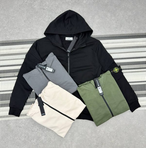 Stone Island Men's Regular-Fit Zip-Up Replica Hoodie