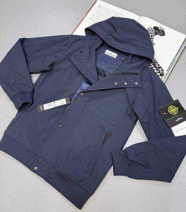 Stone Island Men's Soft Shell-R Replica Jacket navy blue Stone Island Men's Soft Shell-R Replica Jacket navy blue