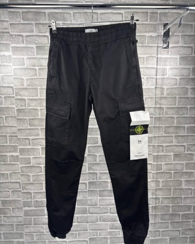 Stone Island Men’s Straight-Leg Logo-Embroidered AAA Quality Black Cargo Pants Stone Island Men's Straight-Leg Logo-Embroidered AAA Quality Black Cargo Pants
