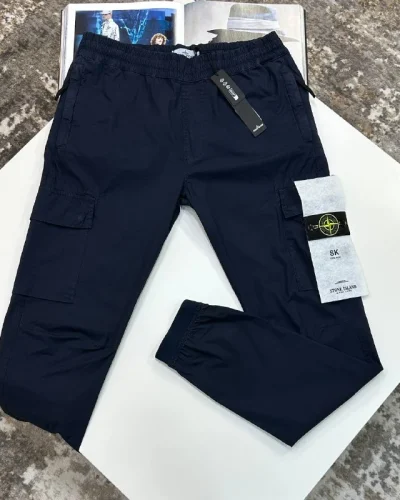Stone Island Men's Stretch Cotton Reps AAA+ Quality Tela Cargo Pants