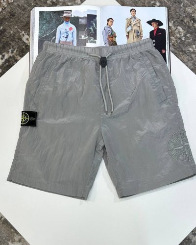 Stone Island Nylon Metal AAA Quality Replica Shorts Grey Color