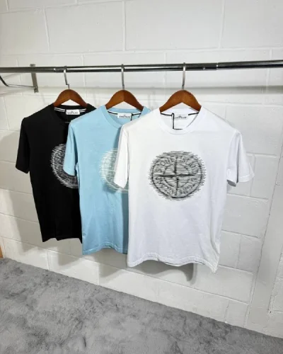 Stone Island Optical Three Embroidered Cotton T-Shirt Super Clone Quality