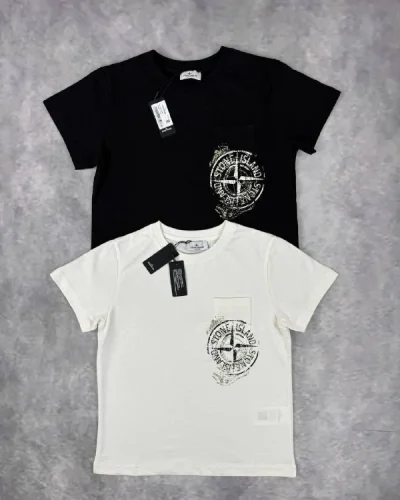 Stone Island Organic Cotton Graphic Logo T-Shirt AAA Quality