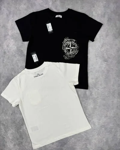 Stone Island Organic Cotton Graphic Logo T-Shirt AAA Quality