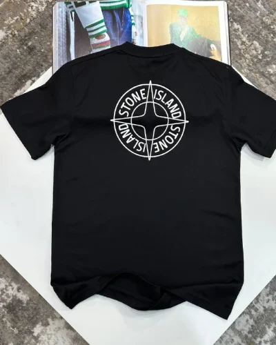 Stone Island Organic Cotton Jersey Luxury Replica T-Shirt black