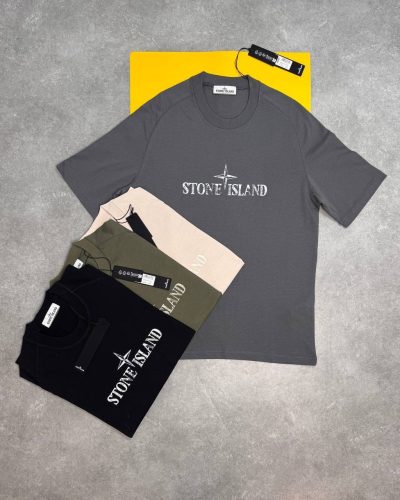 Stone Island Round-Neck Logo Reps AAA Quality T-Shirt for Men multiple colors