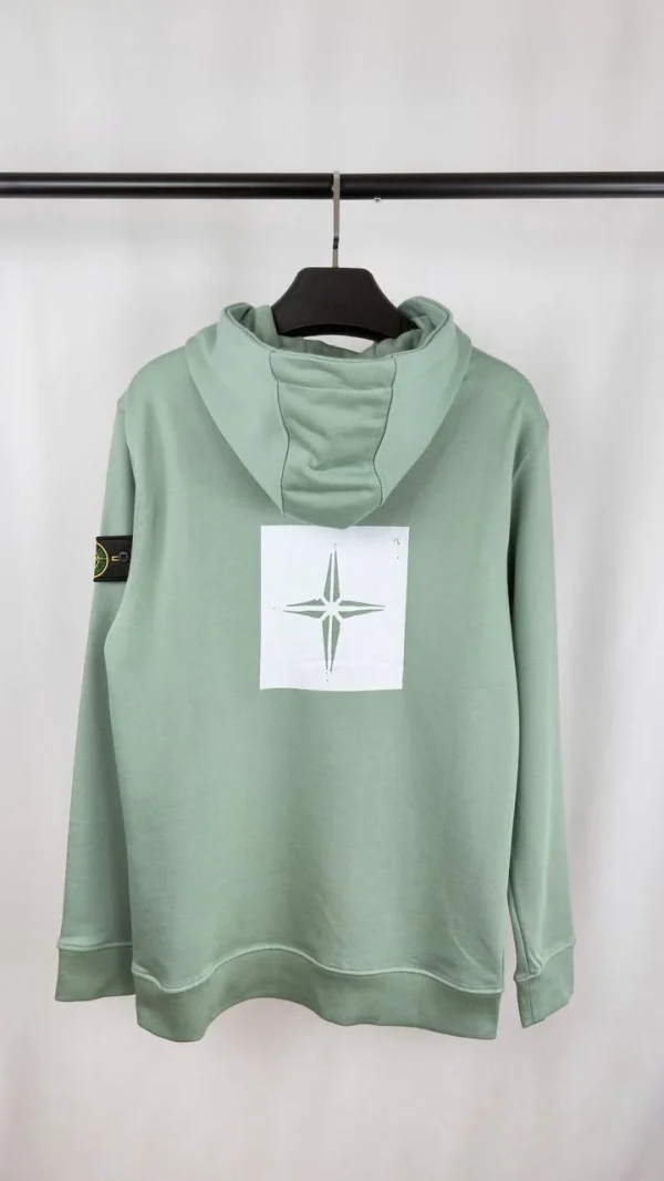 Stone Island Stencil Logo Reps AAA Quality Green Hoodie1 Stone Island Stencil Logo Reps AAA Quality Green Hoodie1