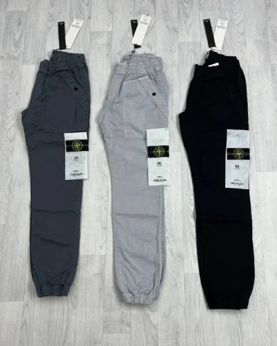 Stone Island Stretch-Cotton Men's Utility AAA Quality Cargo Jogger Pants