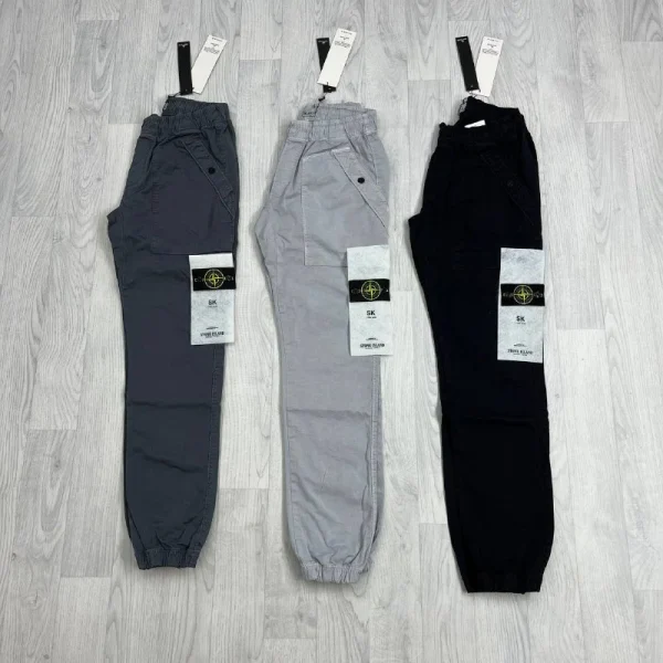 Stone Island Stretch-Cotton Men's Utility AAA Quality Cargo Jogger Pants
