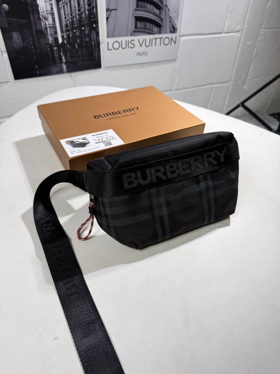 Burberry Men's Black Sling Waist Bag – Crossbody Style - Image 2