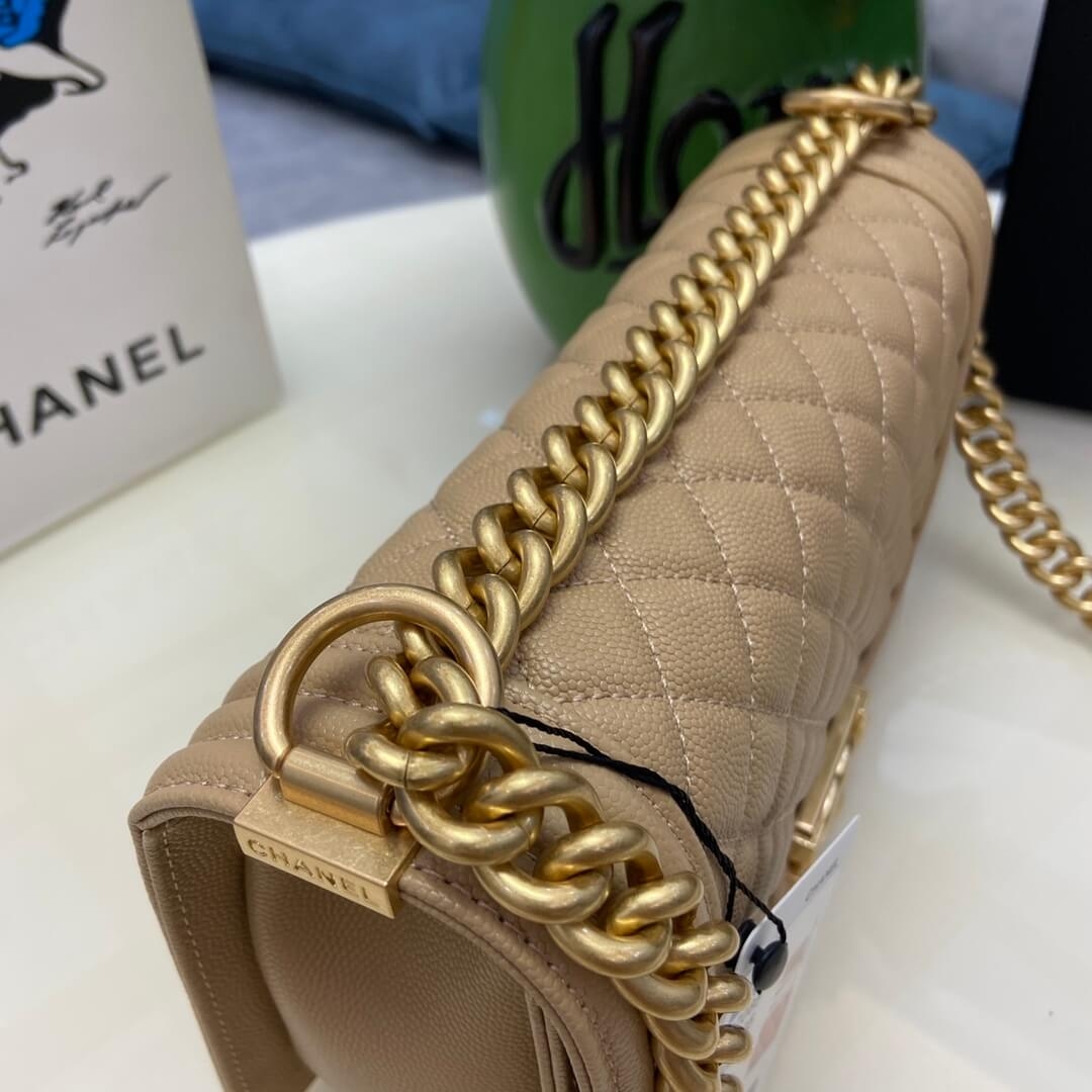 Chanel Boy Handbag A67086 – Apricot - Image 5