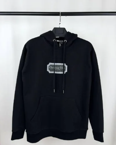 Couture Embroidered Logo Hooded Sweatshirt