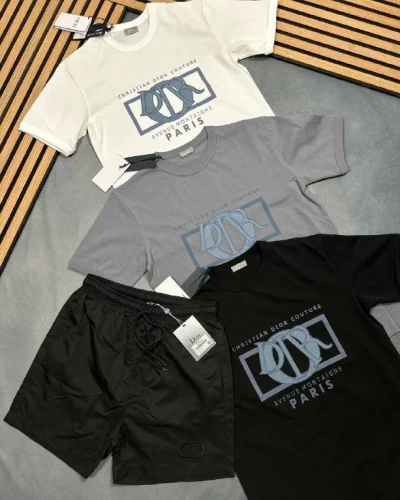 Men's Couture Avenue Montaigne Paris T-Shirt and Shorts Set